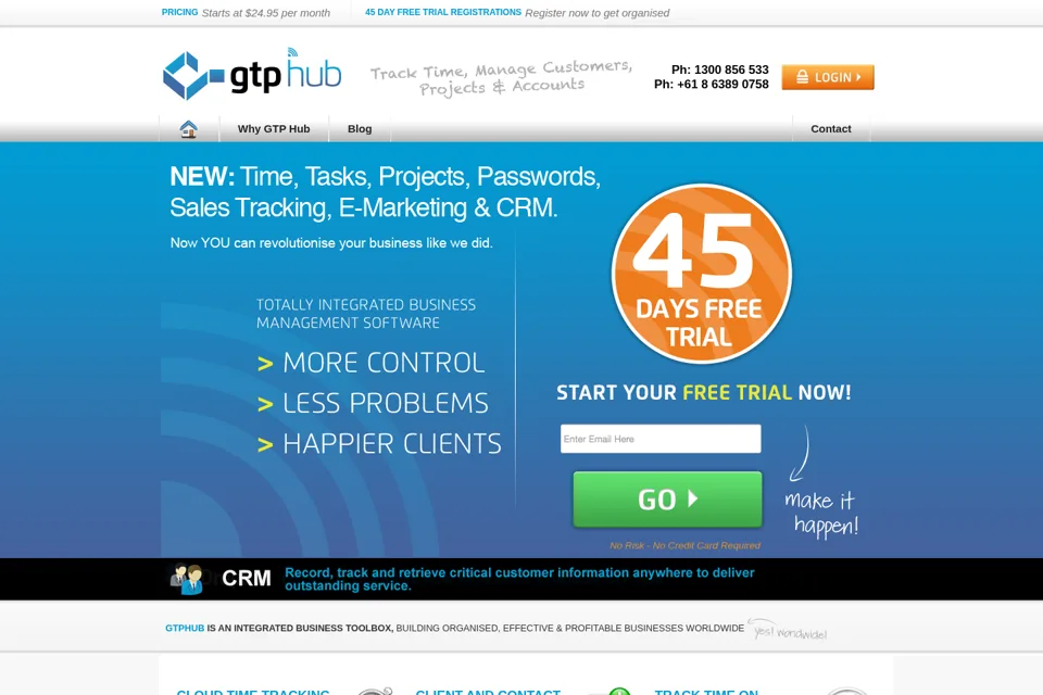 Aperçu de la landing page