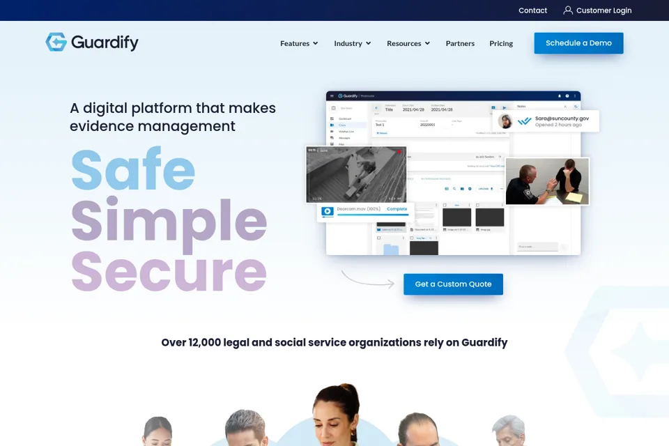 Aperçu de la landing page