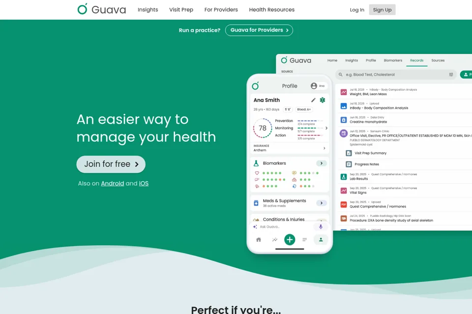 Aperçu de la landing page