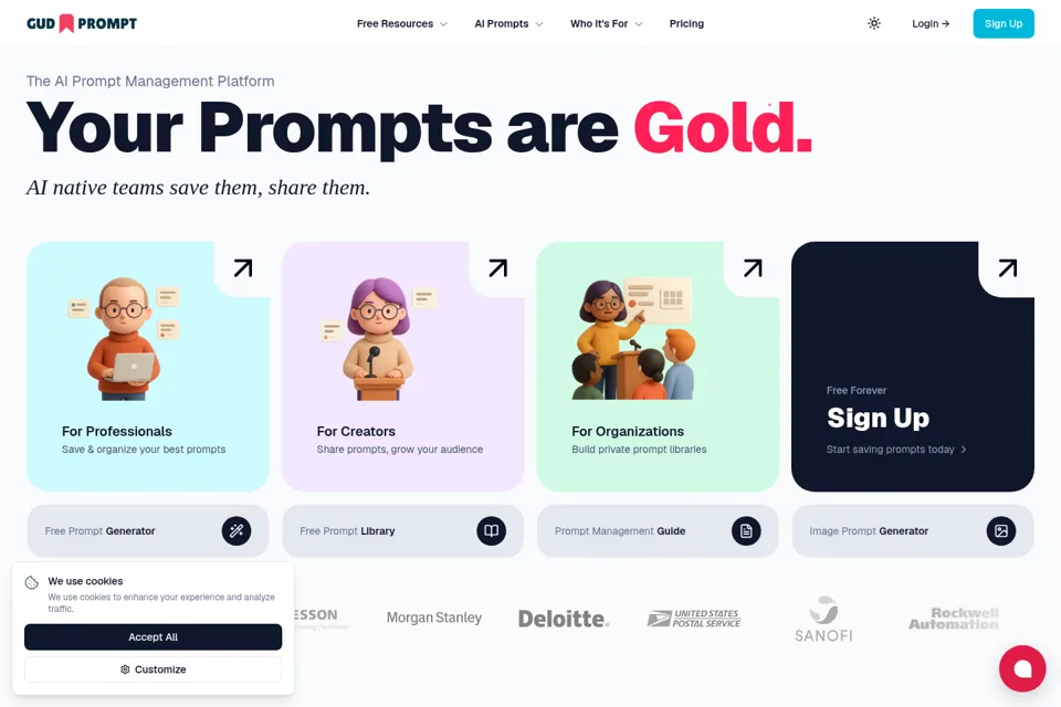 Aperçu de la landing page