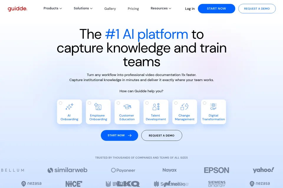 Aperçu de la landing page