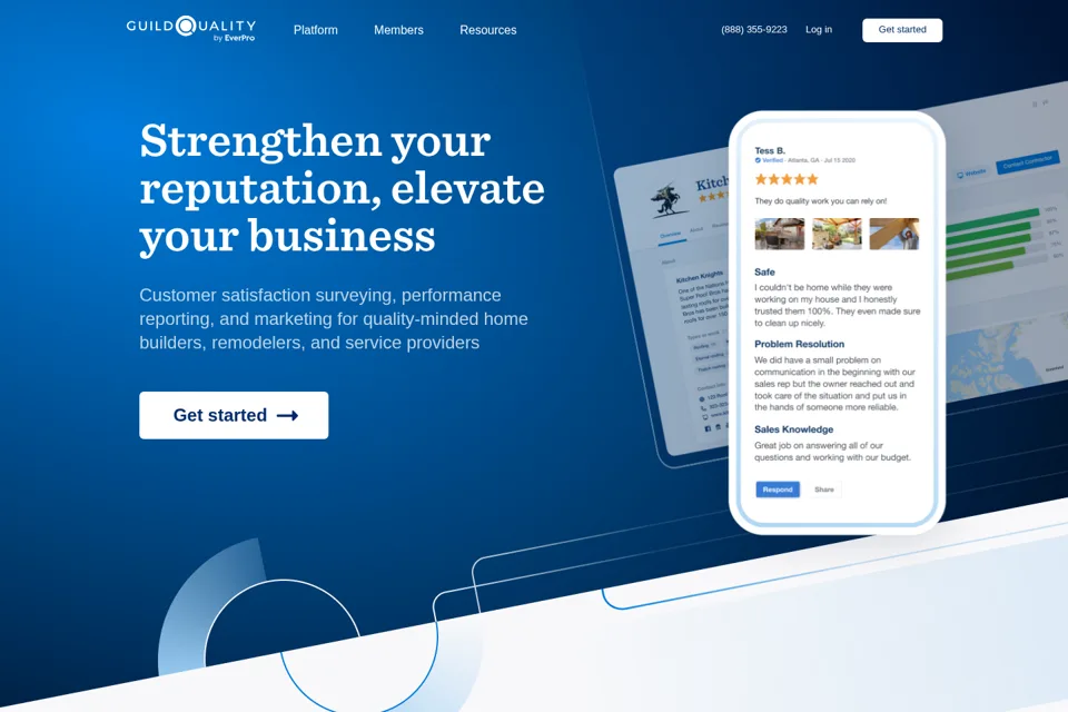 Aperçu de la landing page