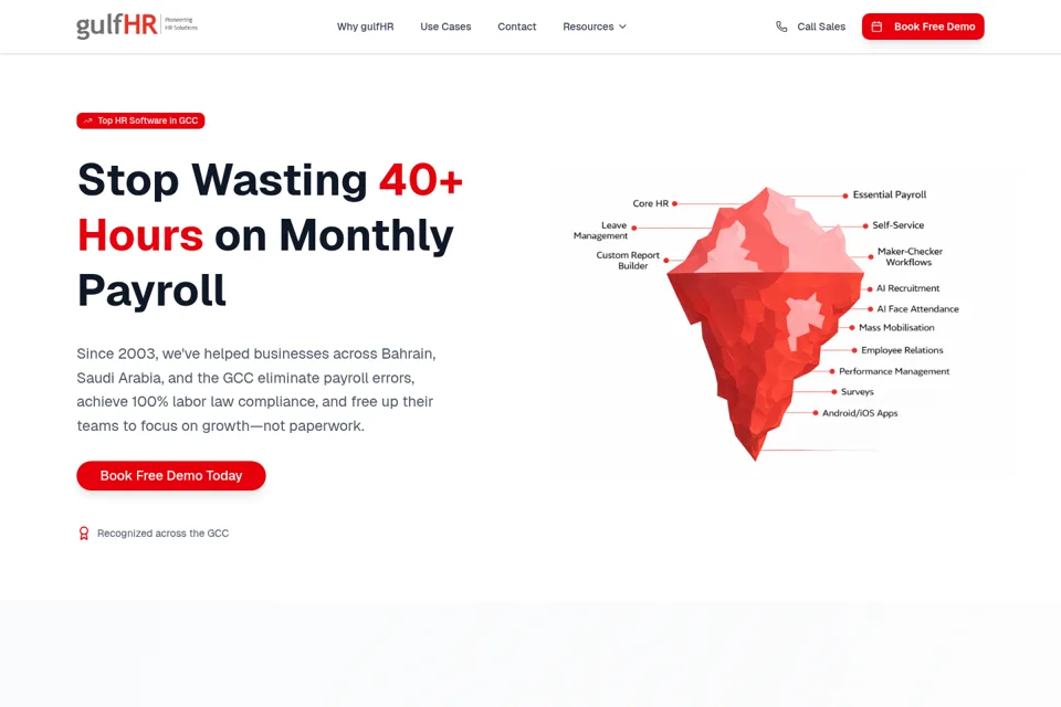 Aperçu de la landing page
