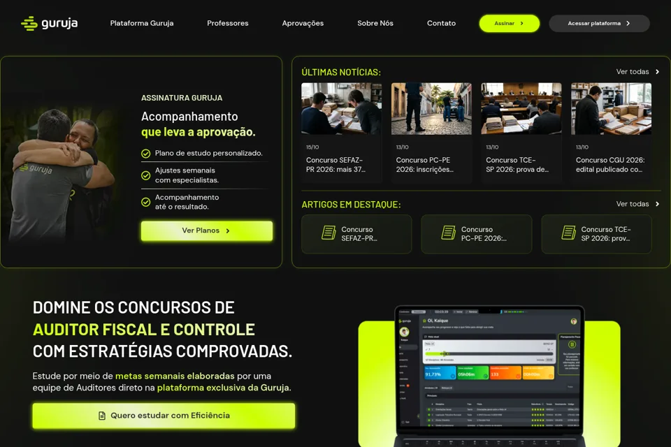 Landing page preview