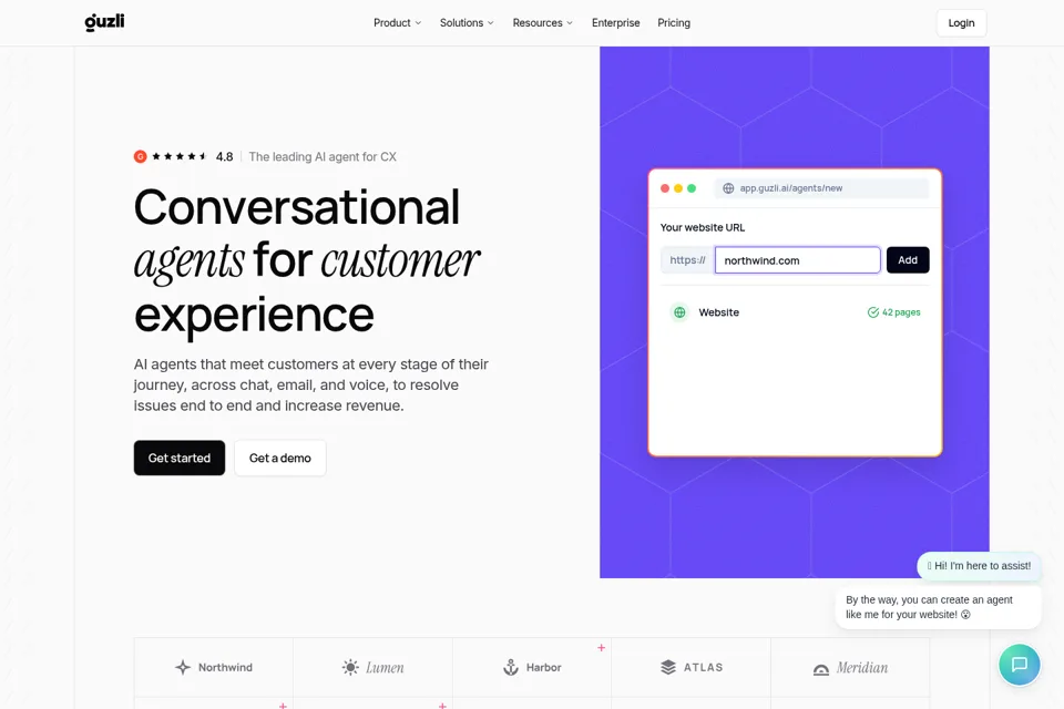 Aperçu de la landing page