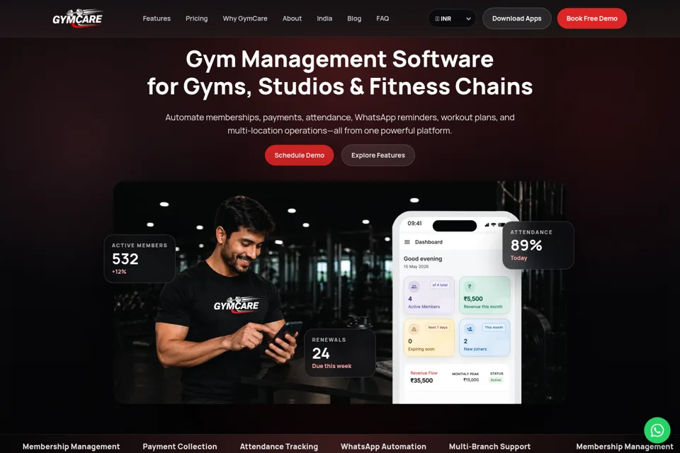 Aperçu de la landing page