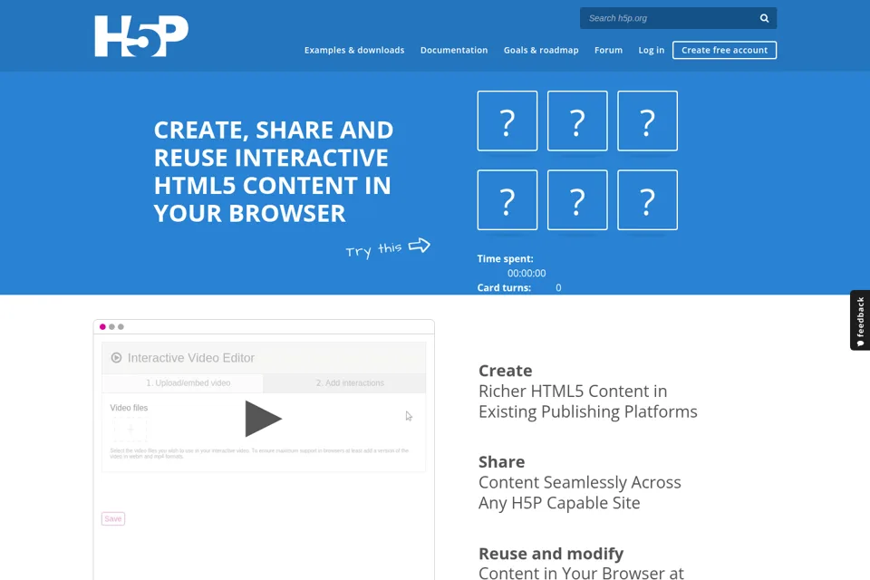 Aperçu de la landing page