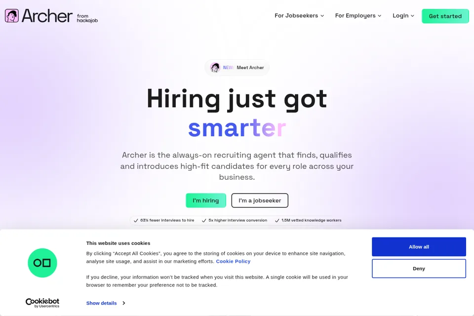 Aperçu de la landing page