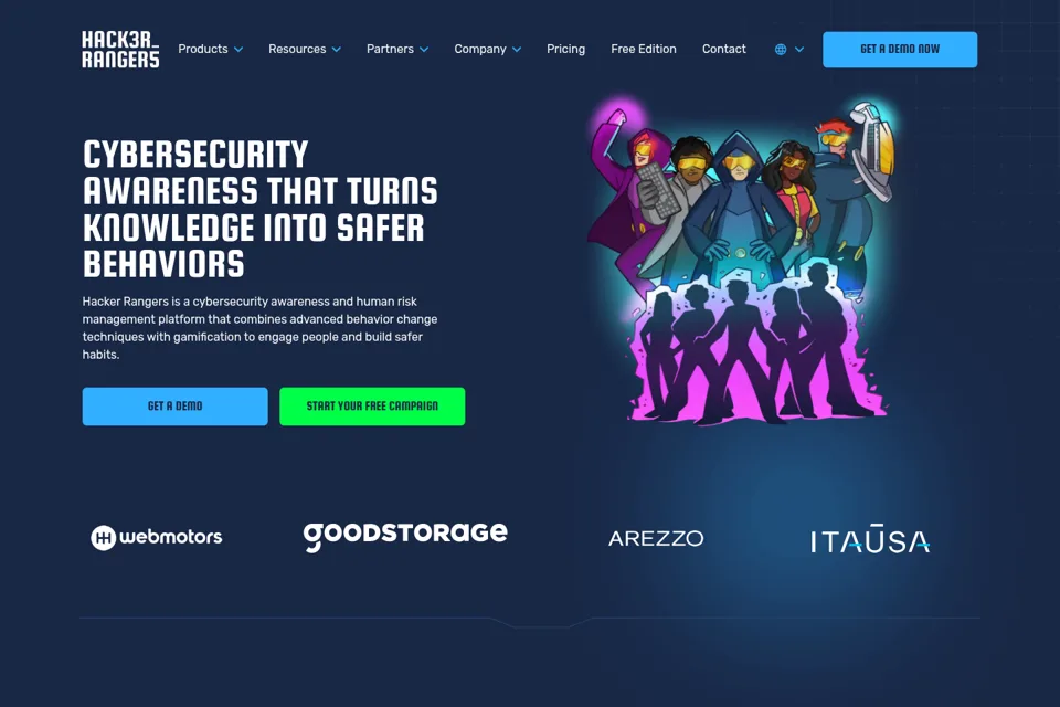 Aperçu de la landing page