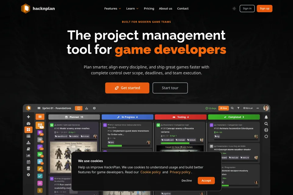 Landing page preview