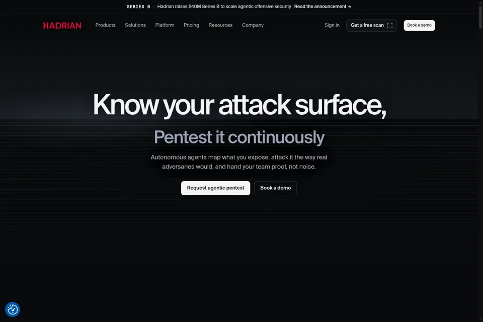 Aperçu de la landing page