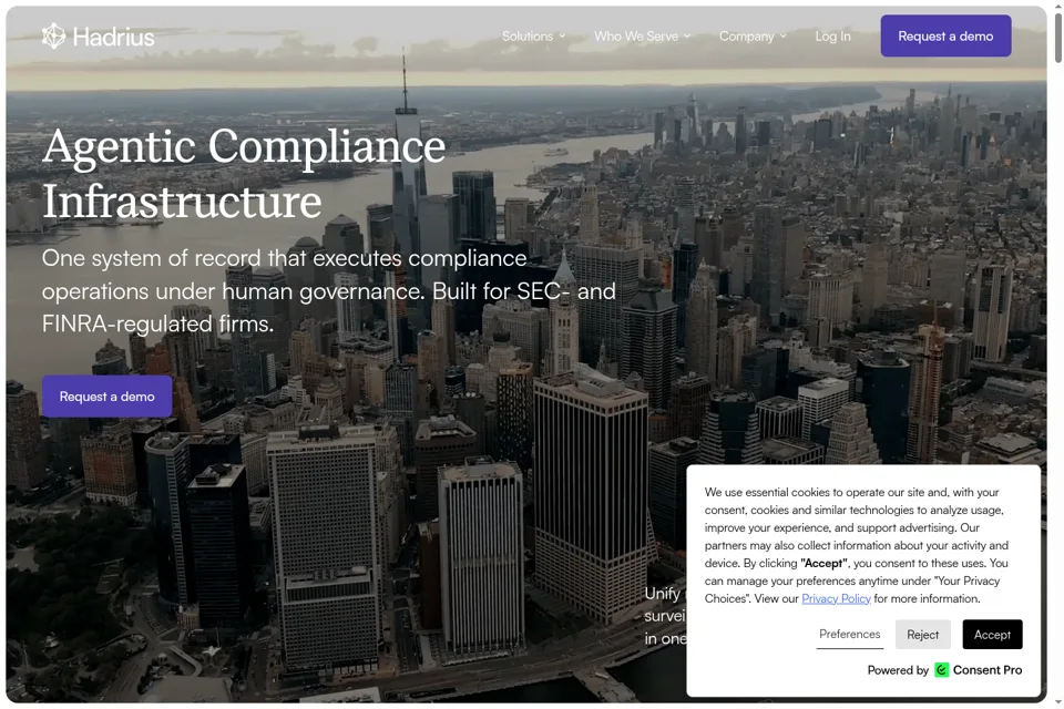 Aperçu de la landing page