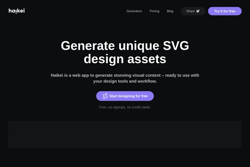 Landing page preview