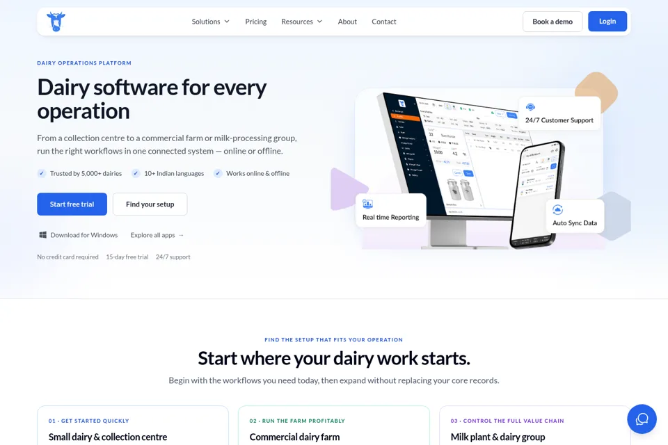 Aperçu de la landing page