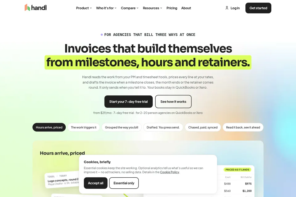 Landing page preview