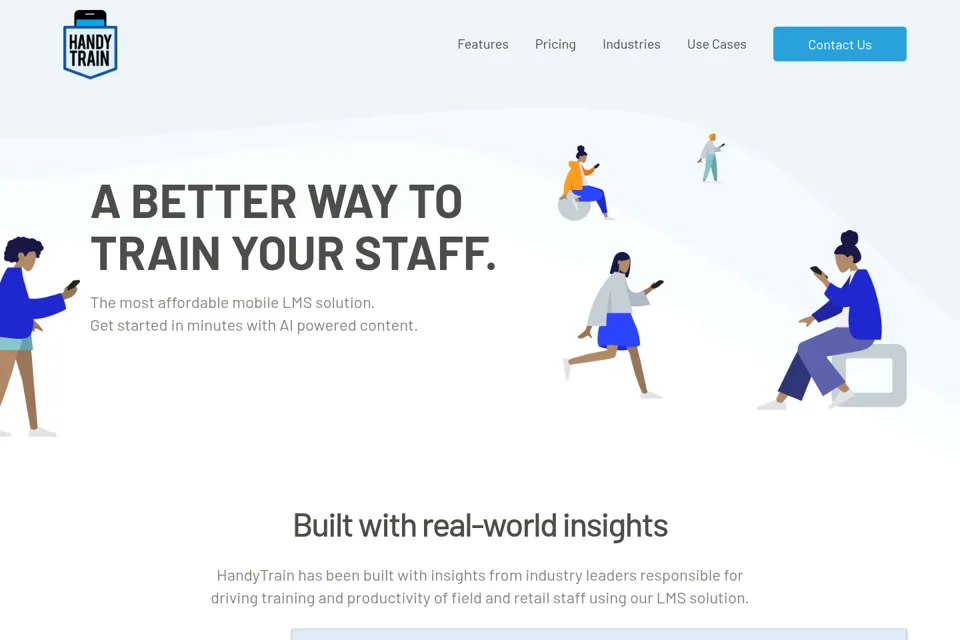 Aperçu de la landing page