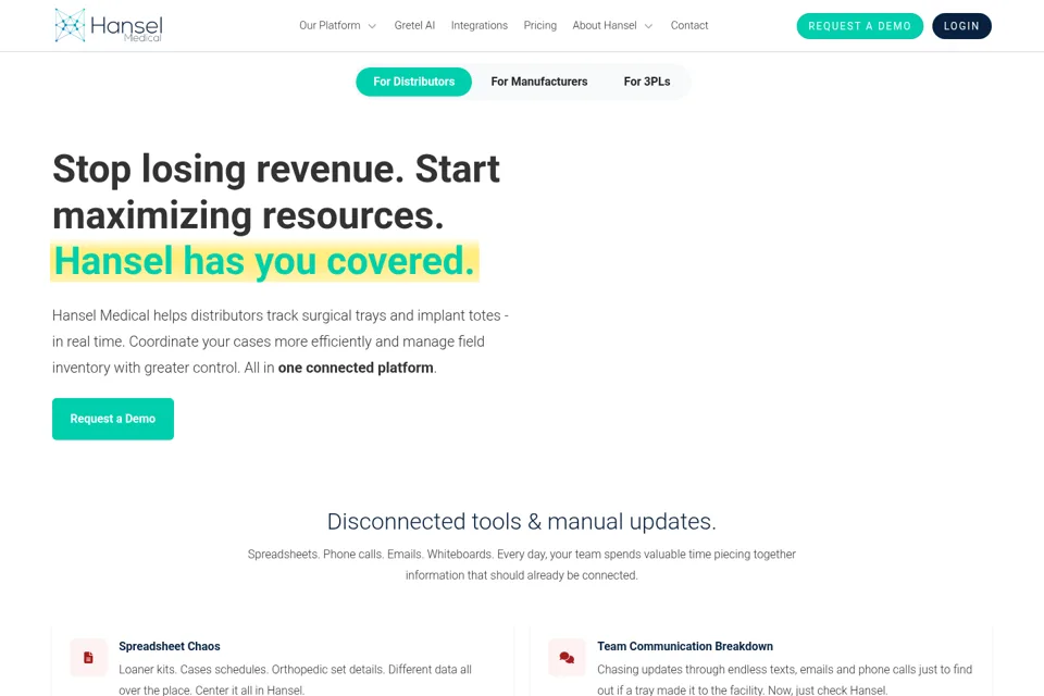 Aperçu de la landing page