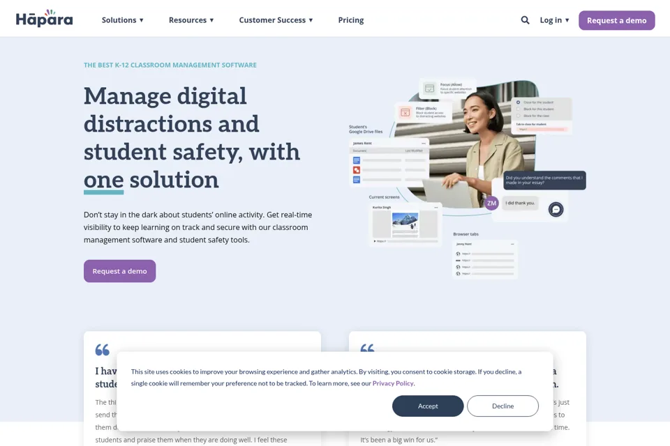 Landing page preview