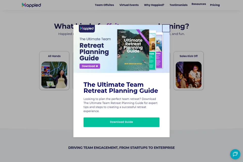 Landing page preview