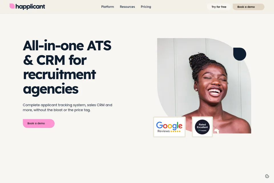 Aperçu de la landing page