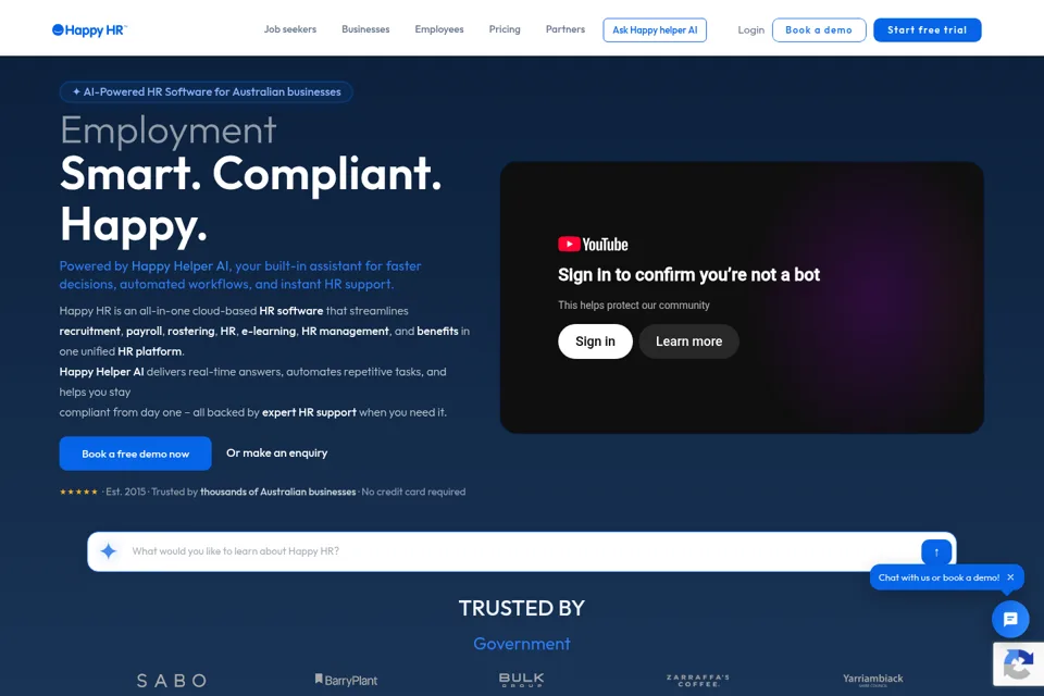Aperçu de la landing page