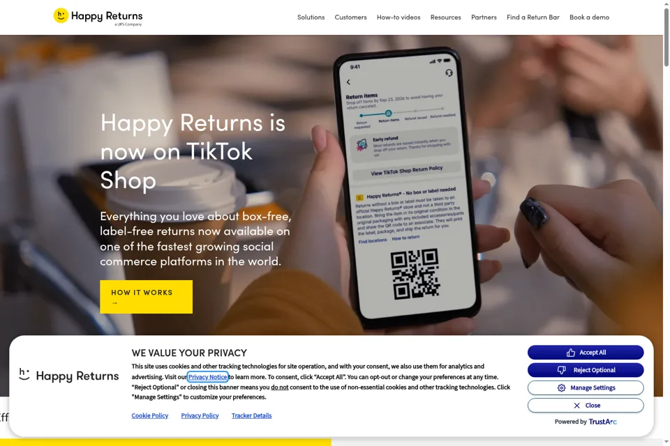 Aperçu de la landing page