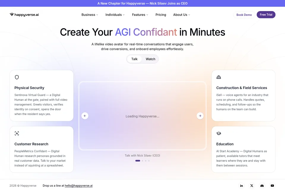 Landing page preview