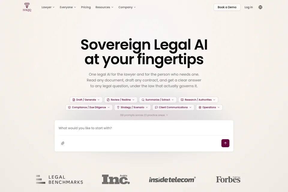 Aperçu de la landing page