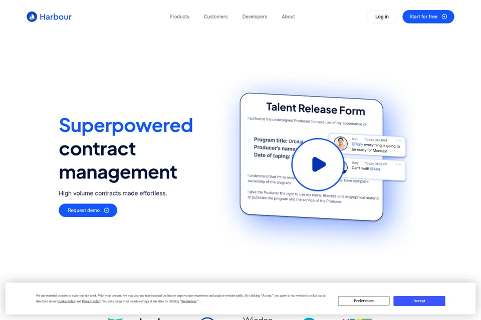 Landing page preview