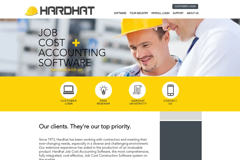 Aperçu de la landing page