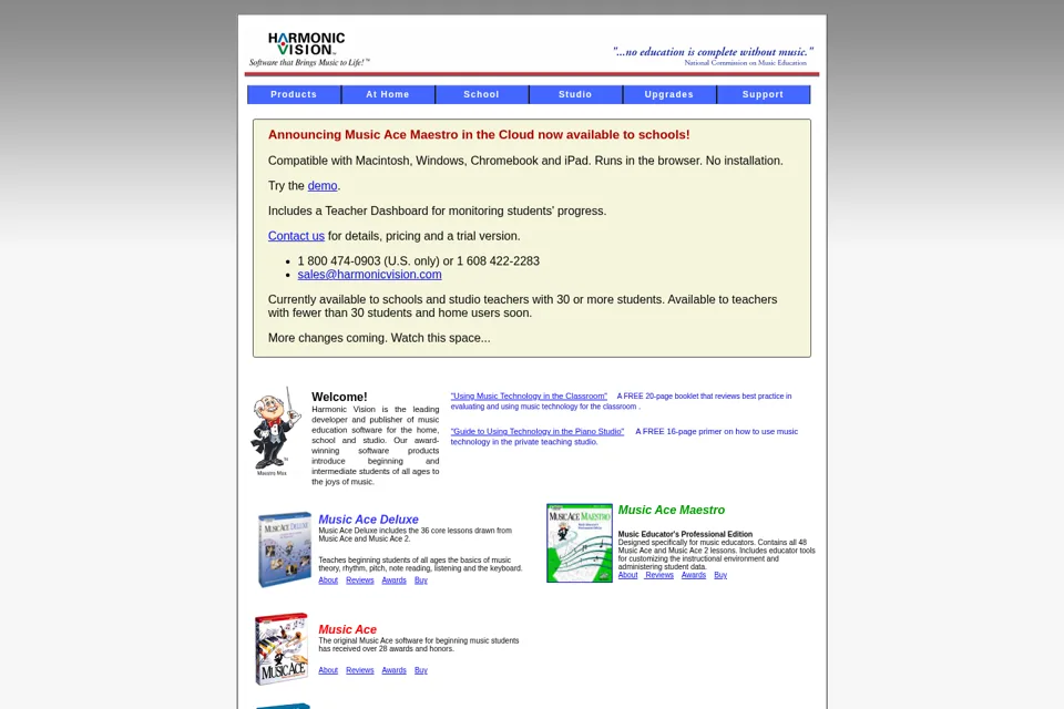 Aperçu de la landing page
