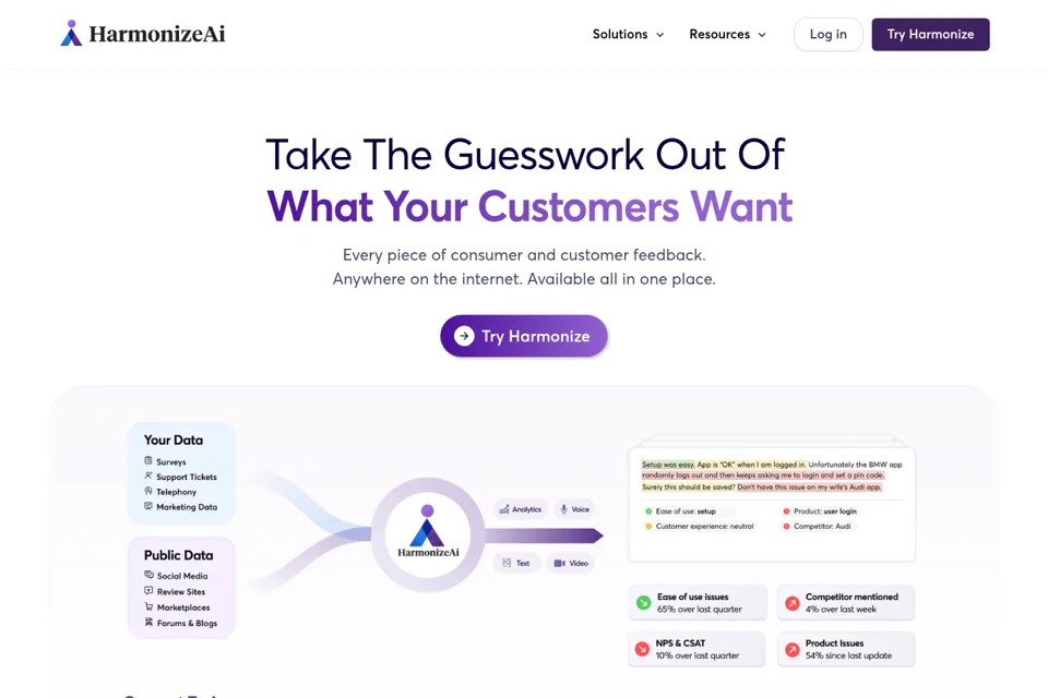 Aperçu de la landing page