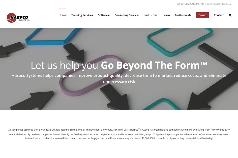Aperçu de la landing page