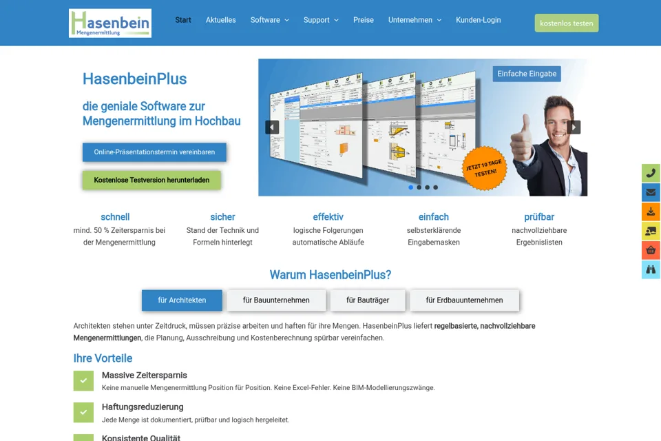 Aperçu de la landing page