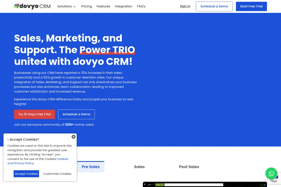 Landing page preview