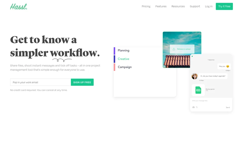 Aperçu de la landing page
