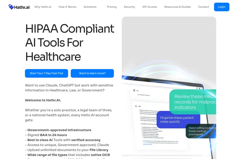 Aperçu de la landing page