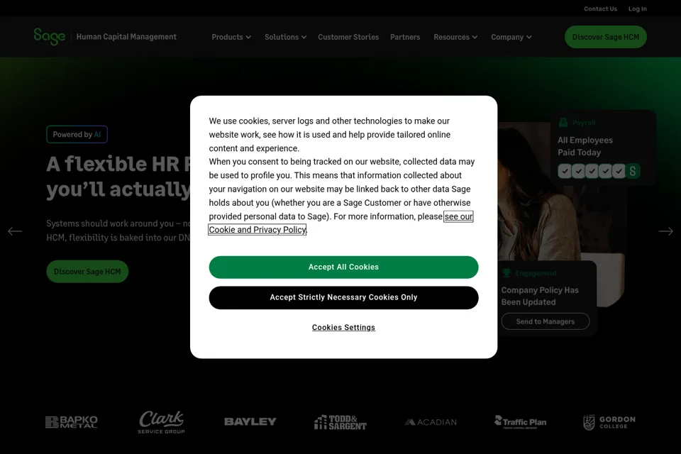 Aperçu de la landing page
