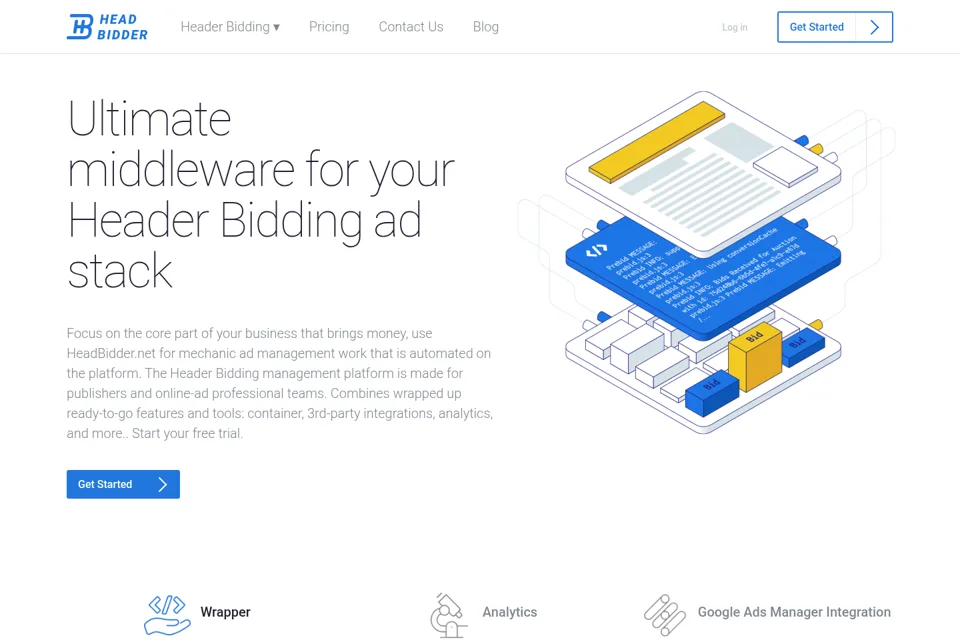 Aperçu de la landing page