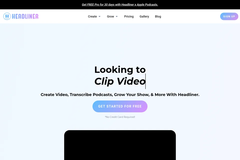 Landing page preview