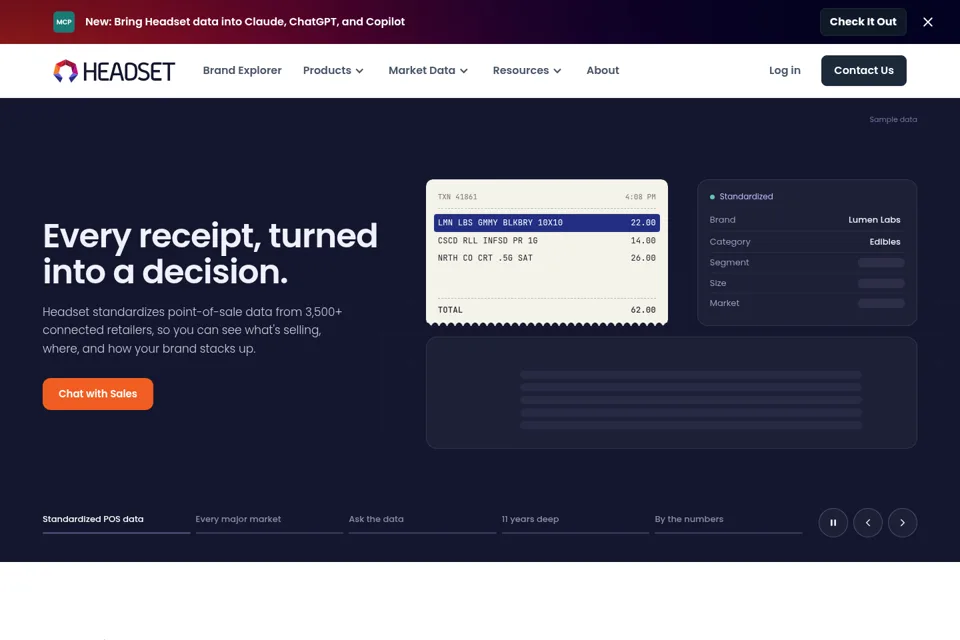 Aperçu de la landing page