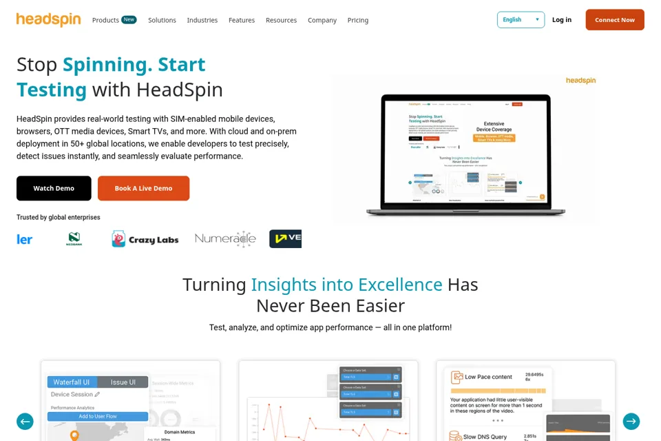 Aperçu de la landing page