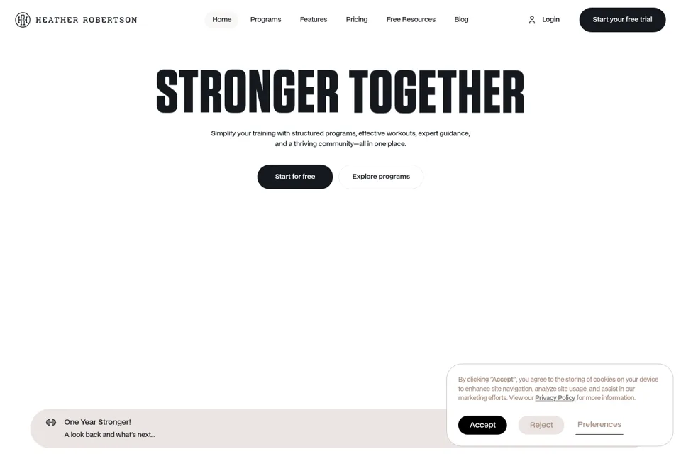 Landing page preview