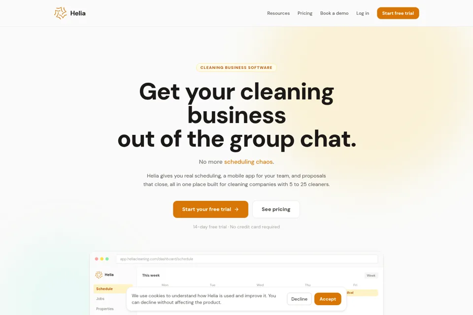 Aperçu de la landing page