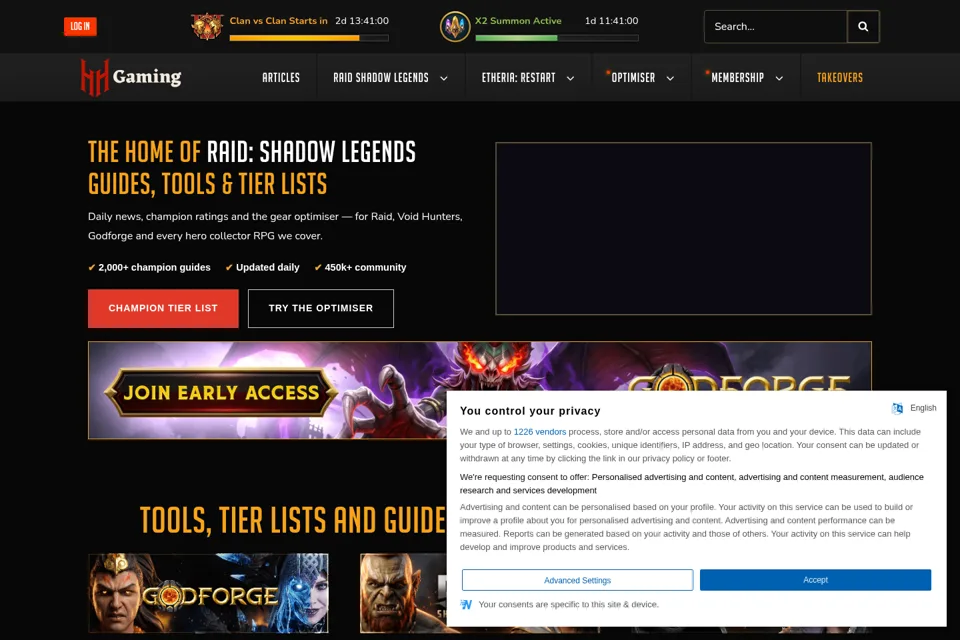 Landing page preview