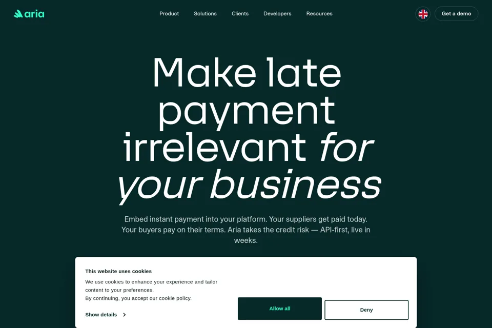Aperçu de la landing page