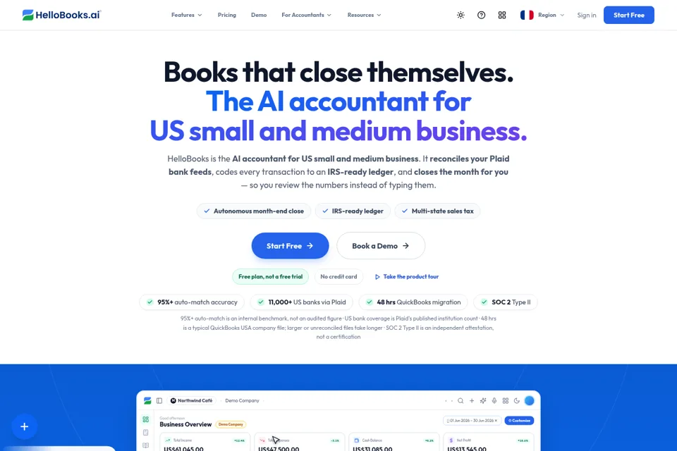 Aperçu de la landing page