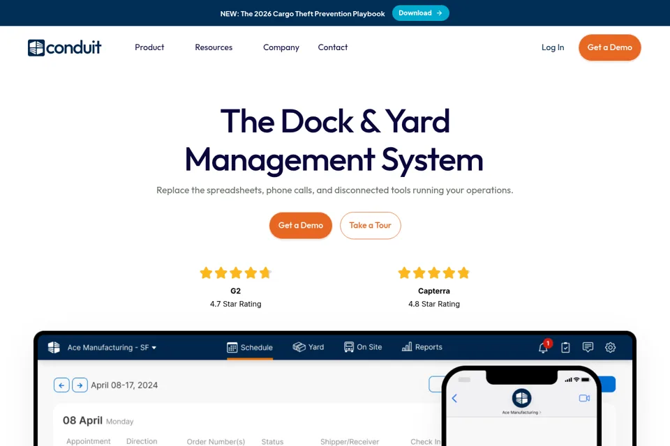 Aperçu de la landing page