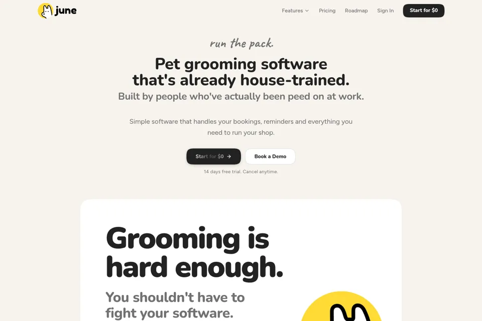 Aperçu de la landing page
