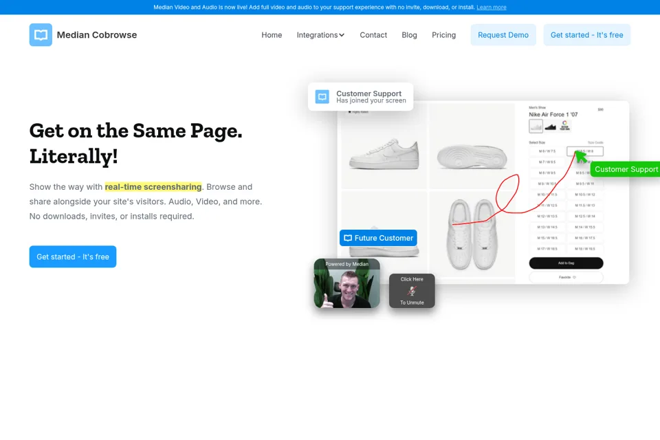 Aperçu de la landing page